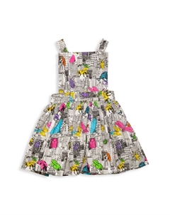 Платье-сарафан City Bugs для маленьких девочек и маленьких девочек, цвет Grey Multi Worthy threads