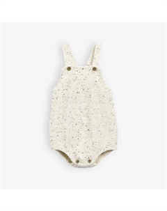 Боди хлопкового трикотажа с ребристой отделкой и пуговицами, 0–24 месяца, цвет oatmeal The little tailor