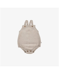 Боди хлопчатобумажной вязки с ребристой отделкой и пуговицами, 3–24 месяца, цвет fawn The little tailor