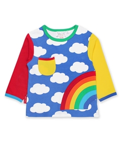 Футболка Langarm mit Regenbogen Applikation, синий Toby tiger