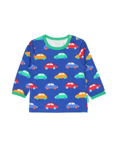 Футболка Langarm mit Auto Print, синий Toby tiger