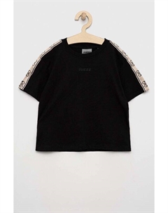 Детская хлопковая футболка, черный Guess