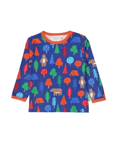 Футболка Langarm mit Camping Bären Print, синий Toby tiger
