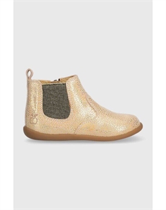 Детские замшевые ботильоны STAND-UP JOD, бежевый Pom d'api