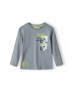 Топ с длинными рукавами GRAPHIC PRINT TEE, цвет light blue Minoti