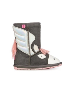 Детские замшевые зимние ботинки Pegasus, серый Emu australia