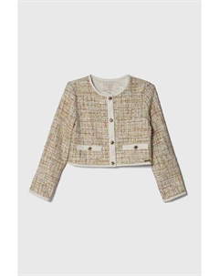 Детская куртка из смесовой шерсти, бежевый Guess
