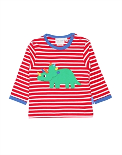 Футболка Langarm mit Dino Applikation, красный Toby tiger