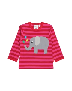 Футболка Langarm mit Elefanten Applikation, розовый Toby tiger