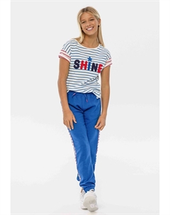 Футболка с принтом STRIPED SHORT SLEEVE, цвет white blue red Minoti