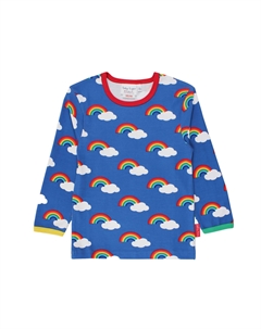 Футболка Langarm mit Regenbogen Print, синий Toby tiger