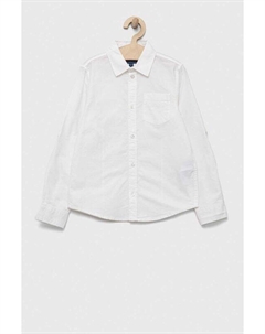 Детская хлопковая рубашка, белый Guess