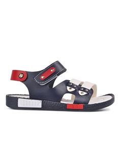 Ортопедические сандалии на липучке для мальчиков 210107, темно-синий-красный Ayakmod