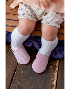 Ботильоны на бархатной противоскользящей подошве с хлопковой подкладкой-DUST PINK-F-847 First step