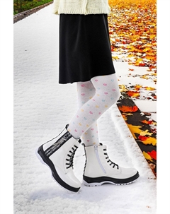 Сапоги для девочек на термоподошве 622 Cracked KİKO KİDS, белый Kiko kids