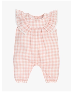 Детский комбинезон из муслина, розовый клетчатый узор The little tailor