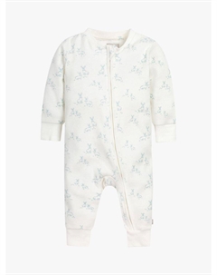 Мягкий и удобный комбинезон с принтом Baby Hare, белый/синий The little tailor