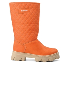 2226K-F Женские флисовые сапоги с цветком граната Ayakmod