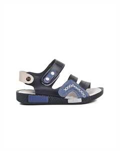 007 Темно-сине-сине-белые сандалии для мальчика Ayakmod