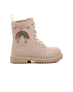 1527-P Флисовые сапоги для девочек кремового цвета Pepino