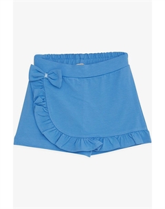 Шорты для девочек, юбка с бантом и рюшами, синие (1,5–5 лет) Breeze