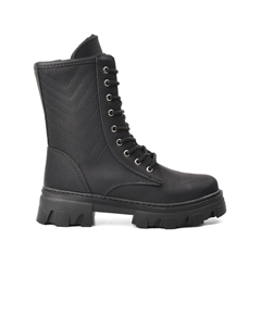 2216K-F Черные девичьи сапоги с флисовой подкладкой Ayakmod