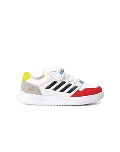 Бело-красно-черные кроссовки на липучке для мальчика Bst-B074-F Ayakmod