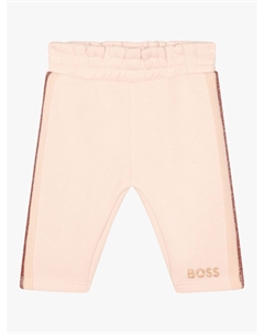 Детские джоггеры с вышитым логотипом, розовый Hugo boss