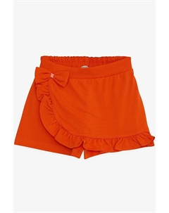 Шорты для девочек, юбка с бантом и рюшами, оранжевые (1,5–5 лет) Breeze