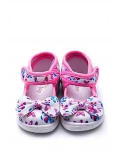 Детские льняные туфли с бантом-F-472 First step