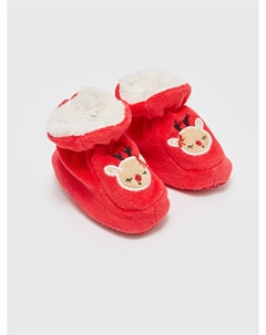 Домашние сапоги для маленьких девочек с вышивкой, яркий красный Lcw steps