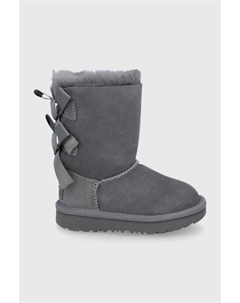 Детские замшевые зимние ботинки Bailey Bow II, серый Ugg