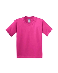 Молодежная футболка из плотного хлопка, розовый Gildan