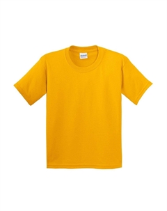 Молодежная футболка из плотного хлопка, золото Gildan