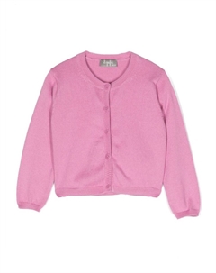 Кардиган с круглым вырезом, розовый Il gufo