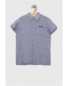 Детская рубашка из смесового льна, синий Guess