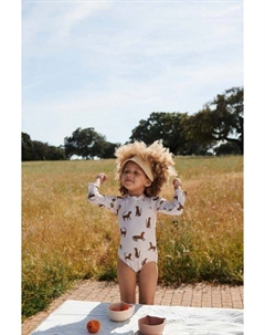 Сплошной детский купальник, бежевый Liewood