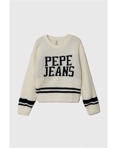 Детский свитер из смесовой шерсти, бежевый Pepe jeans