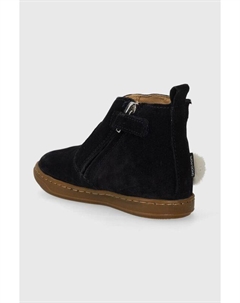 Детские замшевые ботильоны, темно-синий Shoo pom