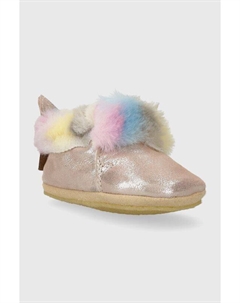 Детские замшевые тапочки, розовый Shoo pom