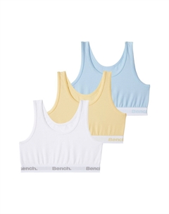 Бюстгальтер без косточек, голубой/светло-желтый/белый Bench