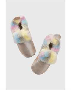 Детские замшевые тапочки, розовый Shoo pom