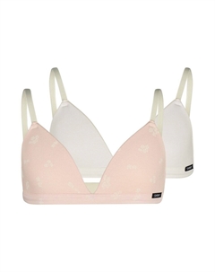 Треугольный бюстгальтер, розовый/белый Skiny