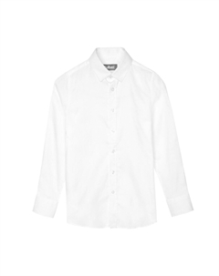 Рубашка на пуговицах стандартного кроя, белый Gulliver