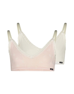 Треугольный бюстгальтер, пастельно-розовый/шерсть белая Skiny