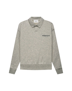 Детская футболка-поло с длинными рукавами, цвет Овсянка Fear of god essentials