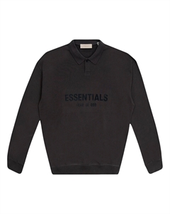 Детская рубашка-поло с длинными рукавами, цвет Iron Fear of god essentials