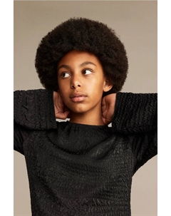 Платье из тисненой ткани, черный H&m