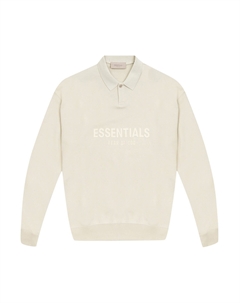 Детская футболка-поло с длинными рукавами, цвет Пшеница Fear of god essentials