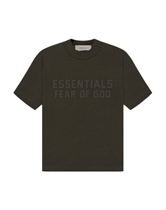 Детская футболка с короткими рукавами, цвет Off Black Fear of god essentials